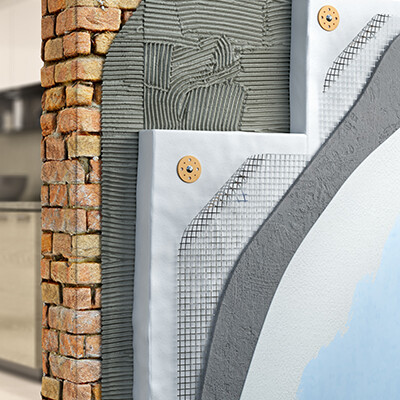 gros plan mur isolation