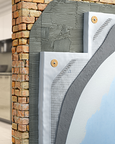 gros plan mur isolation