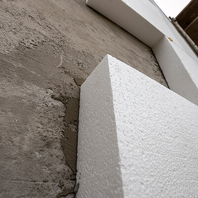 gros plan isolation murs