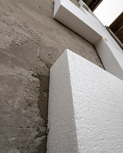 gros plan isolation murs